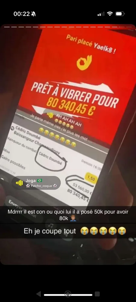 Mdrr il est con ou quoi il a posé 50k pour avoir 80k € euro, pari paris sportif, winamax betclic, doumbé, eh je coupe tout, je parle même pas j'ai plus les mots, high risk low reward