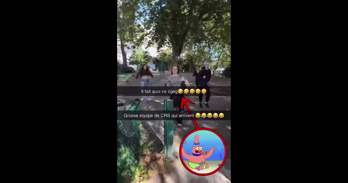 Il fait de la balancoire pendant que tout le monde fuit descente de CRS blocus lycée